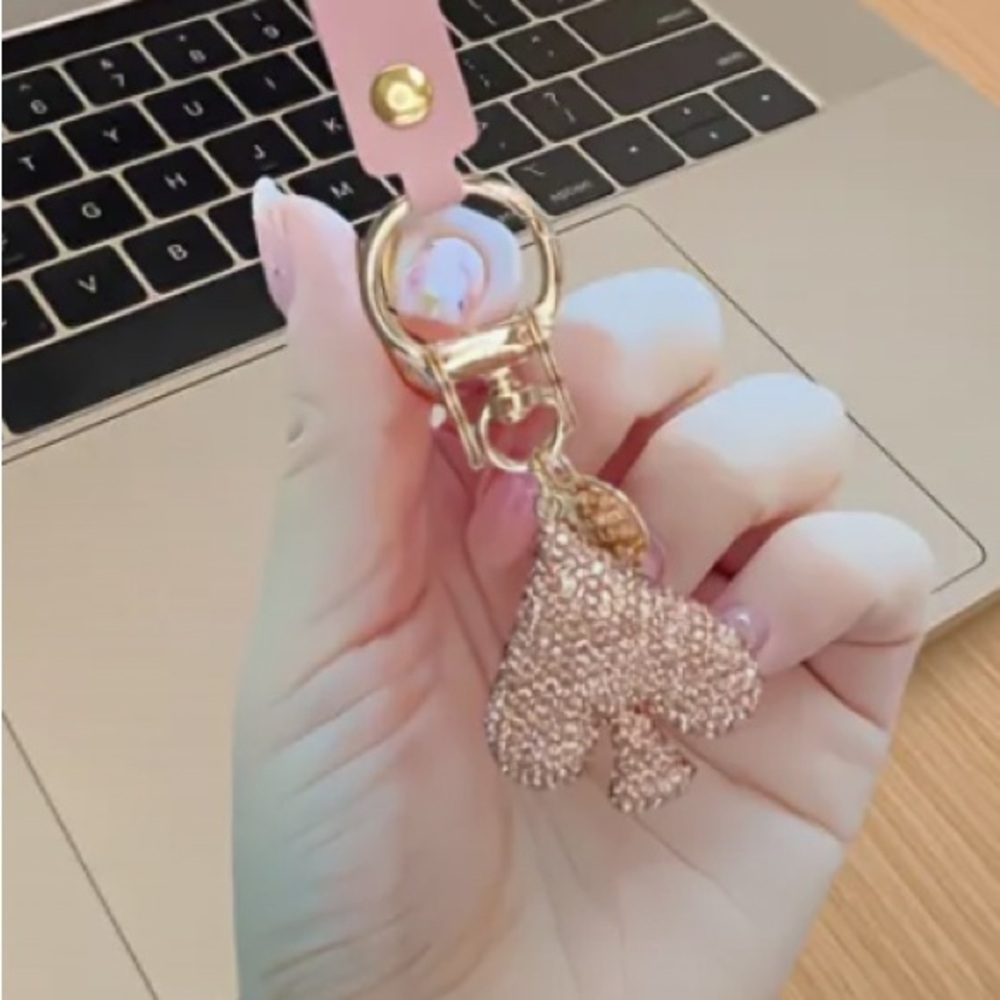 Rose Gold Spade Shape Bagcharm / Keychain - Picture 3 of 3
